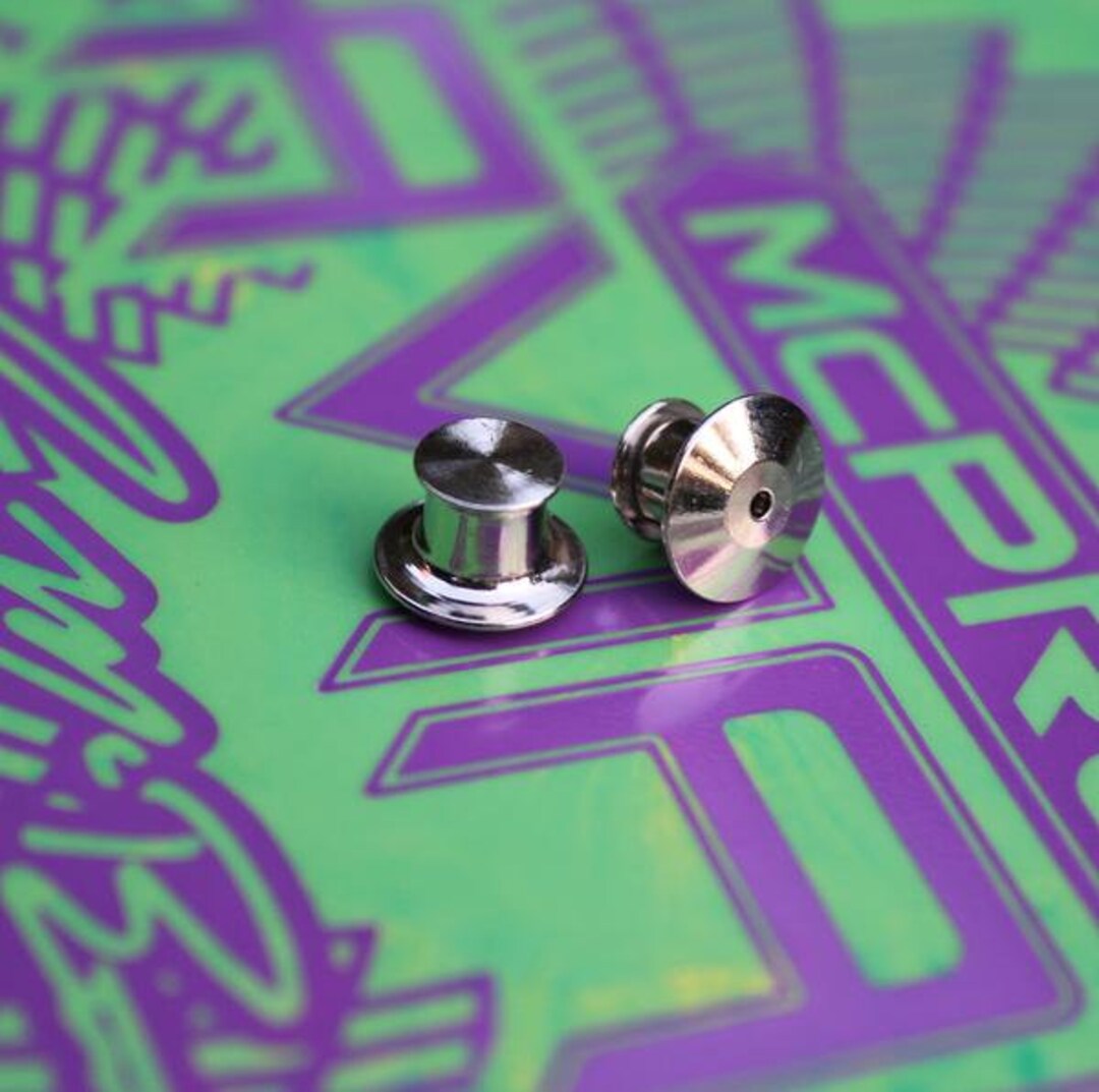 SET OF 6 Enamel Pin Metal Deluxe Pin Backs Etsy