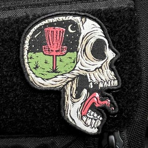 Screaming Skull Disc Golf Patch™ - Disc Golf Gift