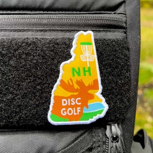New Hampshire State Disc Golf Patch - Disc Golf Gift