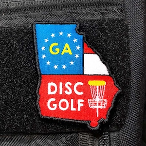 Georgia State Disc Golf Patch - Disc Golf Gift