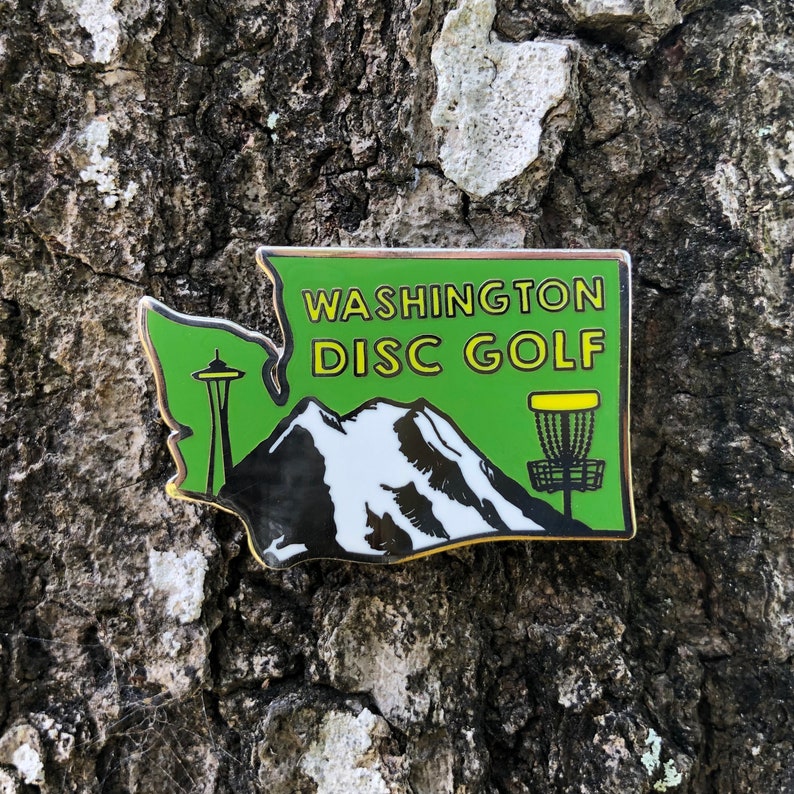 Washington Disc Golf Pin™ High Quality Hard Enamel Pin image 1