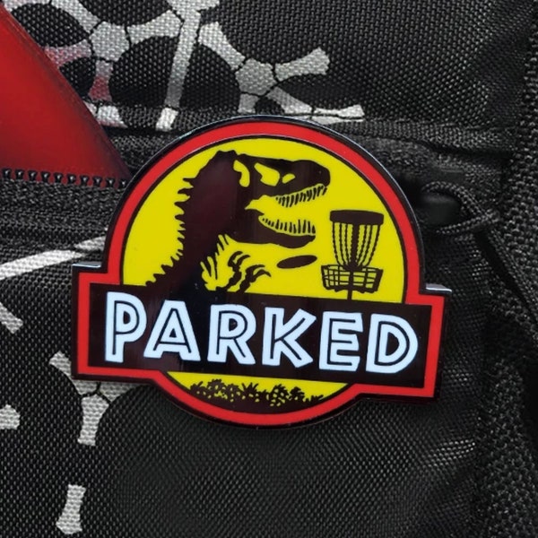 T-Rex Parked Disc Golf Pin™ - Hochwertiger Hard Enamel Pin