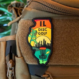 Illinois State Disc Golf Patch - Disc Golf Gift