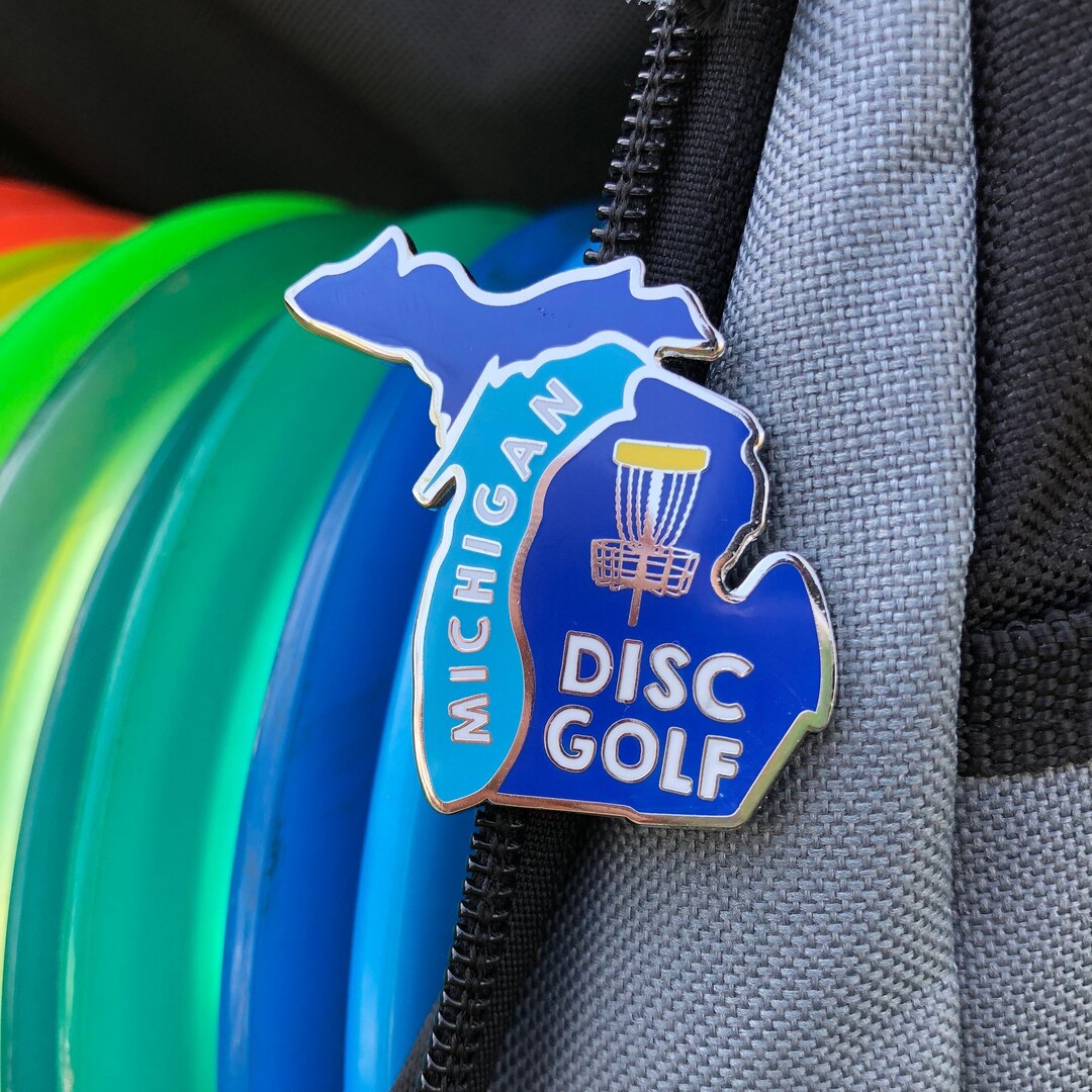 Michigan Disc Golf Pin™ High Quality Hard Enamel Pin Etsy