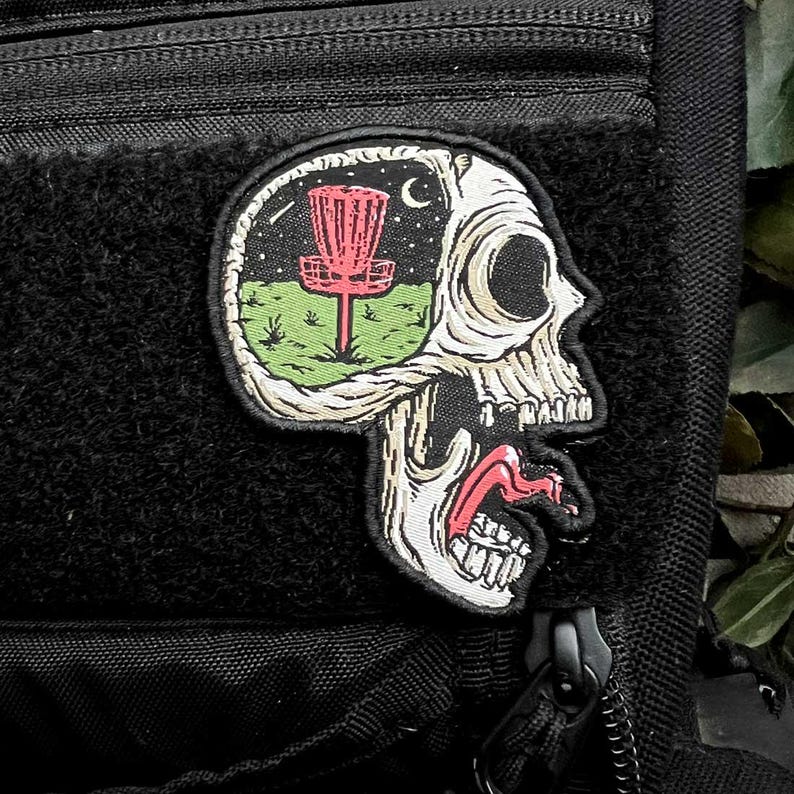 Screaming Skull Disc Golf Patch™ - Disc Golf Gift image 3