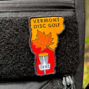 Vermont State Disc Golf Patch - Disc Golf Gift