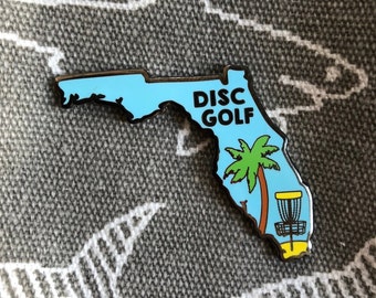 Pin de disc golf de Florida™: pin de esmalte duro de alta calidad
