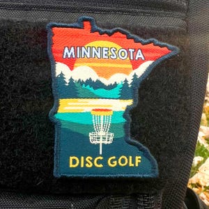 Minnesota State Disc Golf Patch - Disc Golf Gift
