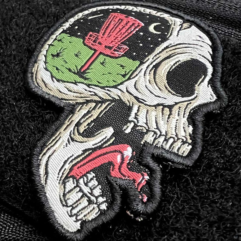 Screaming Skull Disc Golf Patch™ - Disc Golf Gift image 2