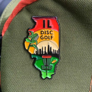 Illinois Disc Golf Pin™ - High Quality Hard Enamel Pin