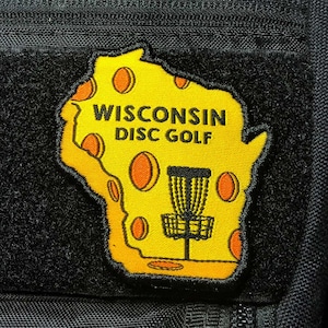 Wisconsin State Disc Golf Patch - Disc Golf Gift
