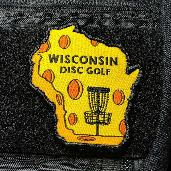 Wisconsin State Disc Golf Patch - Disc Golf Gift