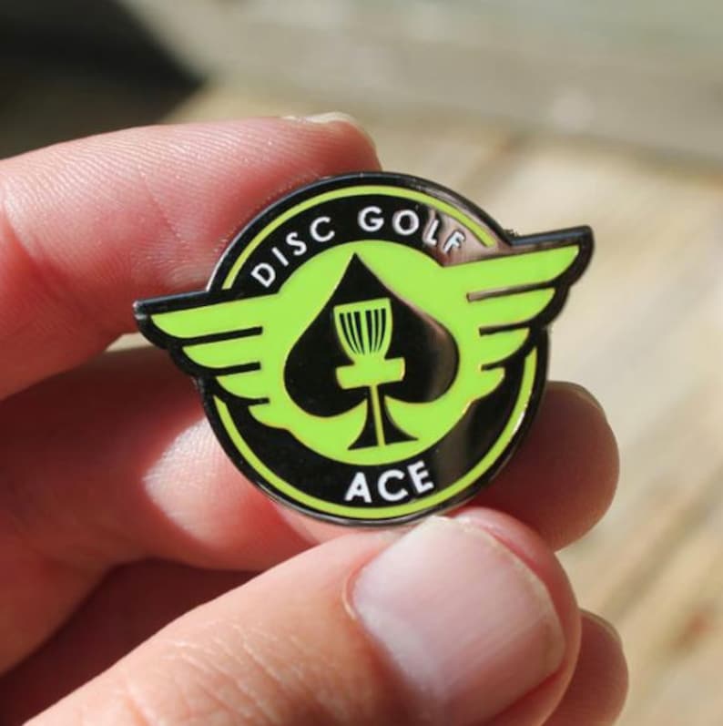 ACE Disc Golf Pin™ High Quality Hard Enamel Pin Disc Golf Etsy