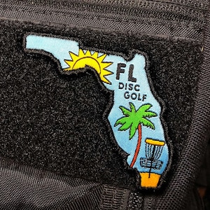 Florida State Disc Golf Patch - Disc Golf Gift
