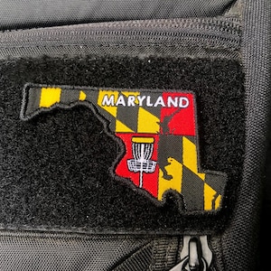 Maryland State Disc Golf Patch - Disc Golf Gift