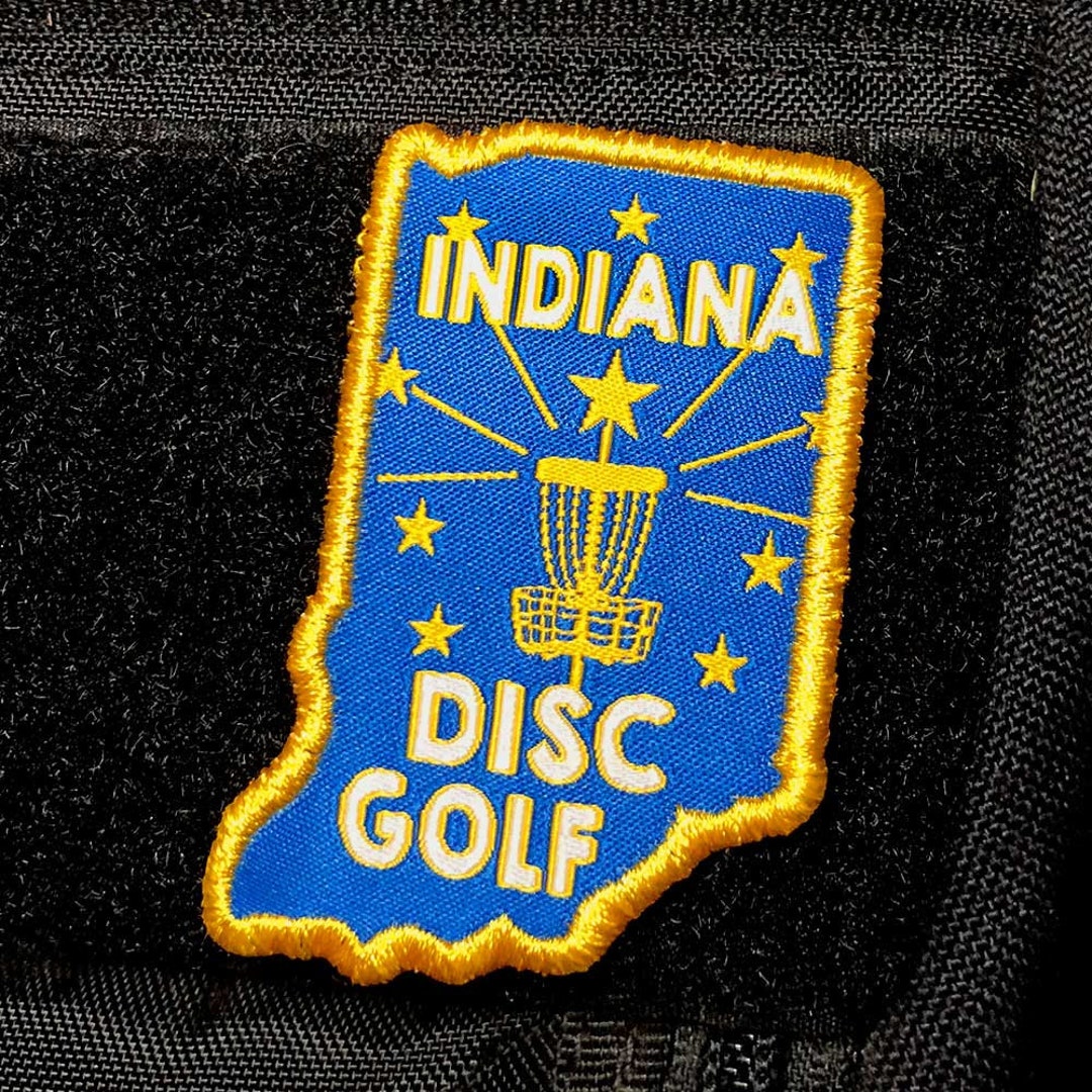Indiana State Disc Golf Patch Disc Golf Gift Etsy