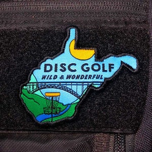 West Virginia State Disc Golf Patch - Disc Golf Gift