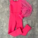 Hot pink girl neoprene jumpsuit with sleeve/ Scuba casual romper/ Girls casual wear/ Neoprene romper/ Custom pageant outfit