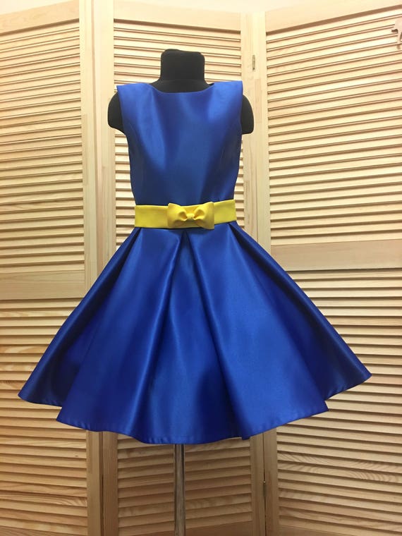 royal blue interview dress