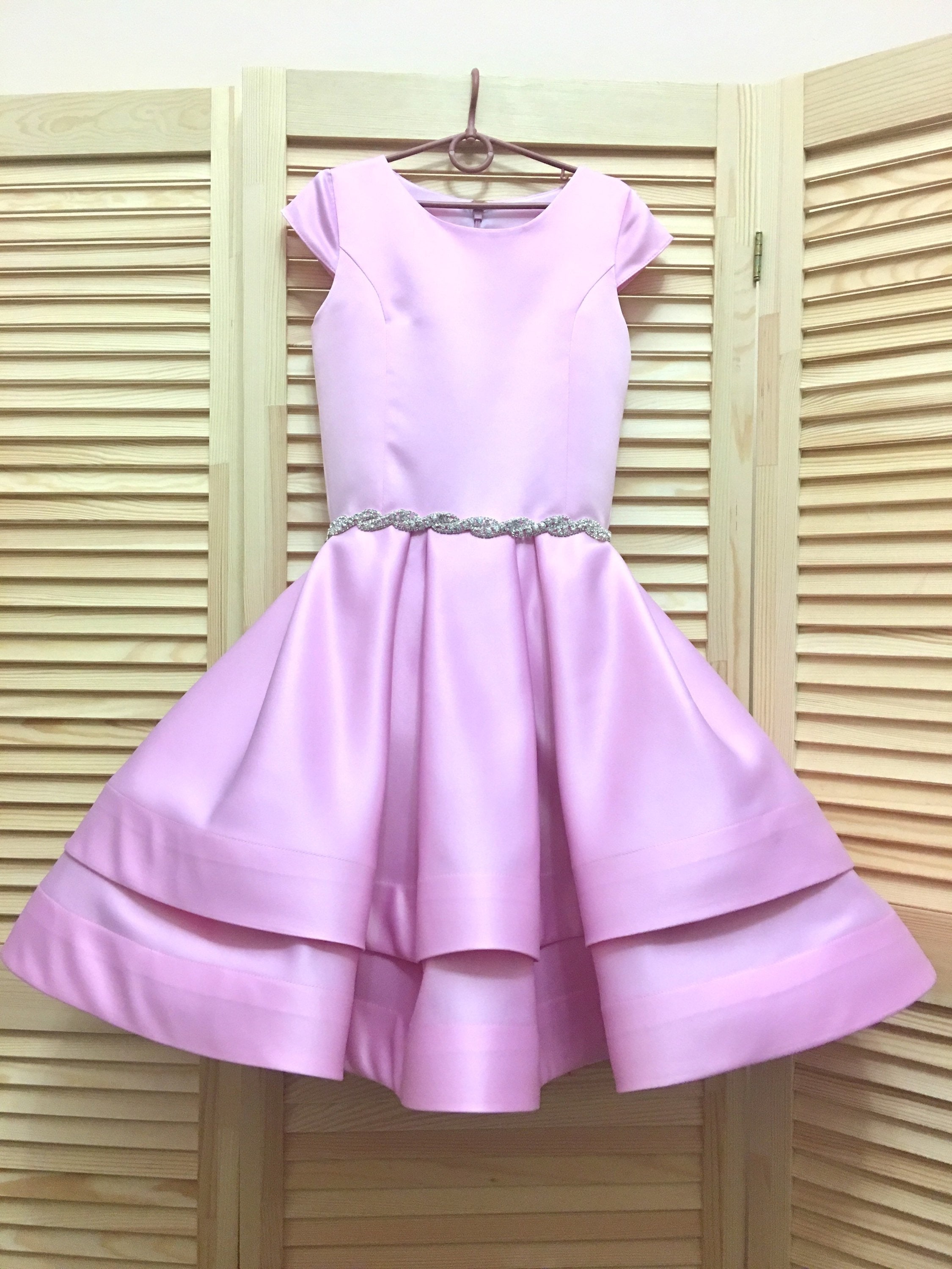 Light Pink Pageant Interview Cocktail Dress With 2 Belts/ Etsy