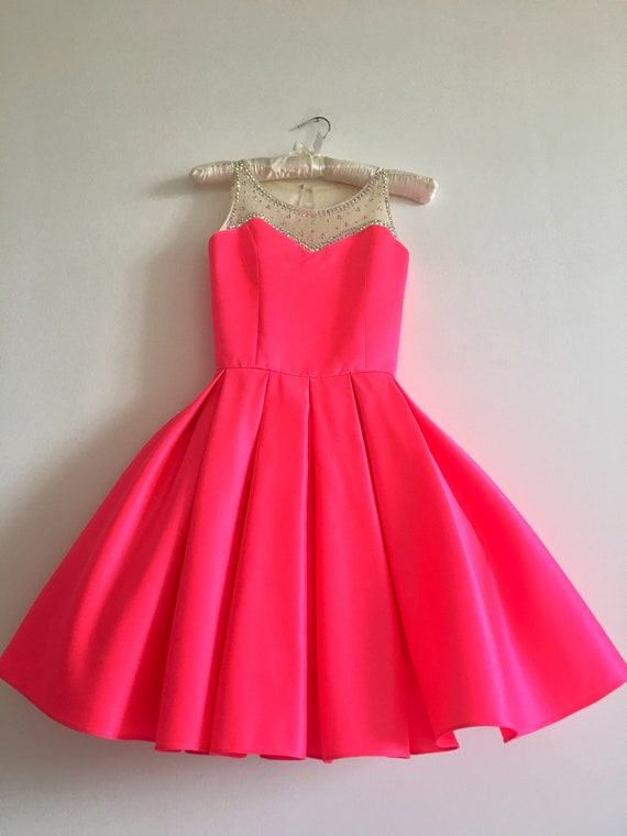 neon pink dress
