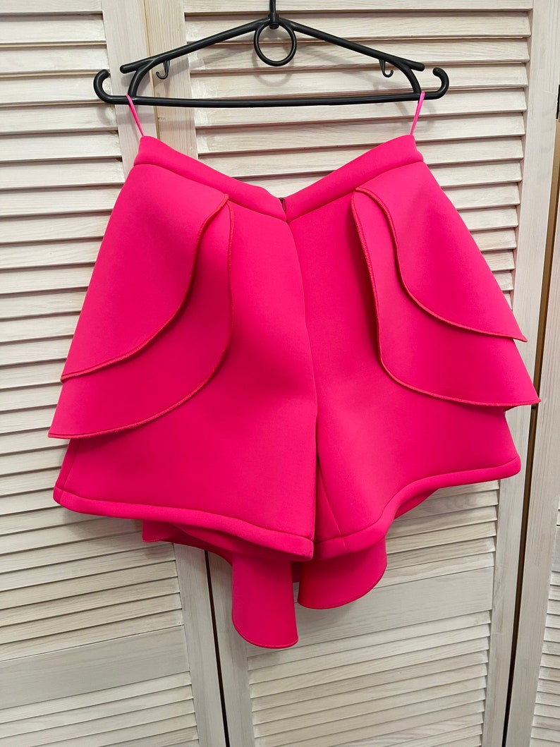 Hot Pink Neoprene/ Scuba Girls Suit With Jacket and Shorts Etsy