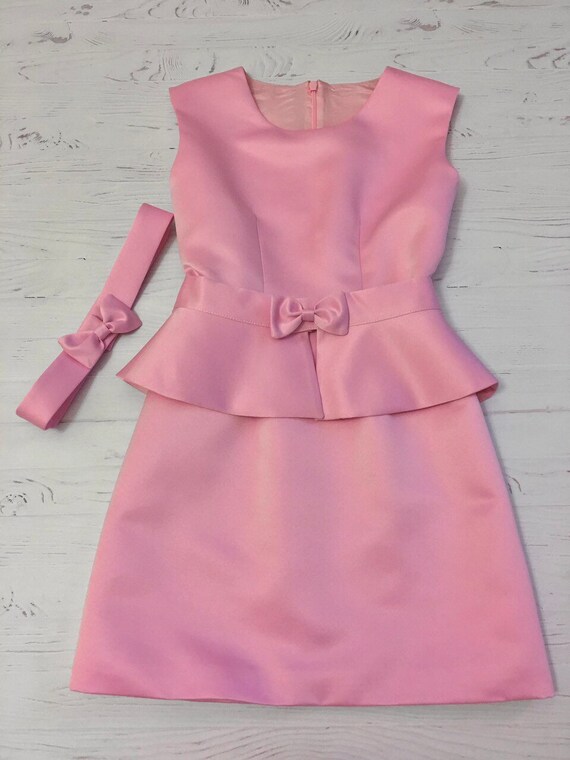 light pink peplum dress