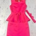 Hot pink pageant interview dress with peplum and belt/ Peplum dress/Teens Interview outfit/ Pageant wear/ Custom pageant dresses