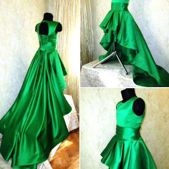 grass green dress
