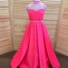 Hot pink pageant dress/ Girls pageant gown/ Floor length dress/ Custom pageant dress