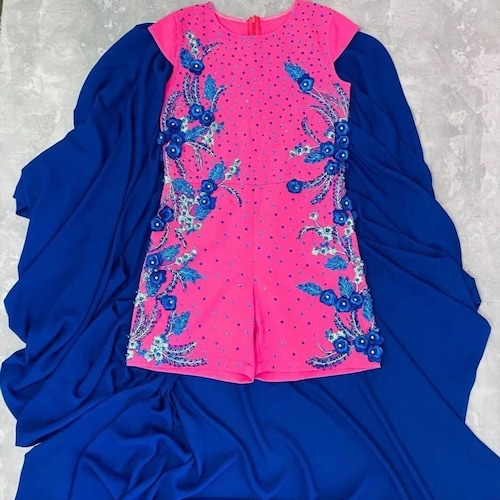 Hot Pink Glitter Pageant Fun Fashion Outfit With Train and Etsy