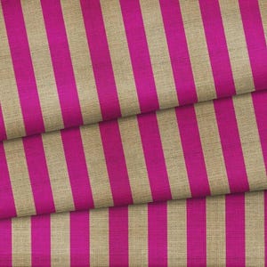 Pink Striped Design Fabric by the meter