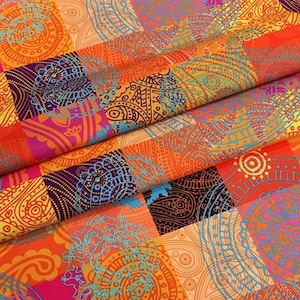 Patch Work Design Fabric by the  meter