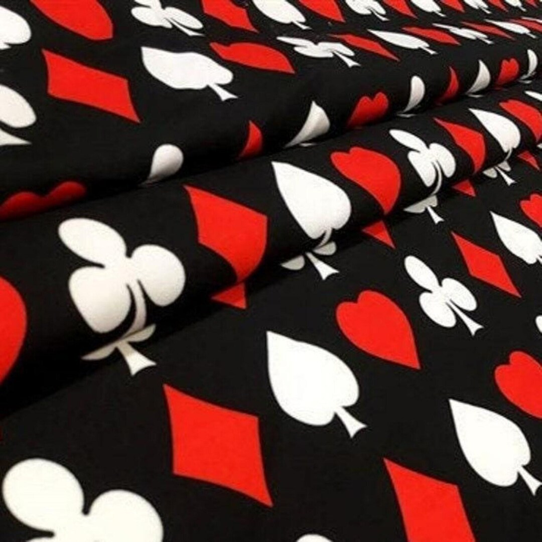 Playing Card Design Fabric by the Meter - Etsy