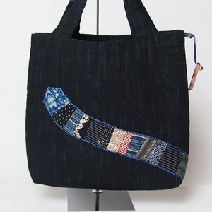 Japanese Komono Fabric Unique Design Patchwork Tote bag