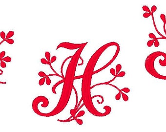 Applique Monogram Embroidery Font - 4 Inches Instant Download! PES