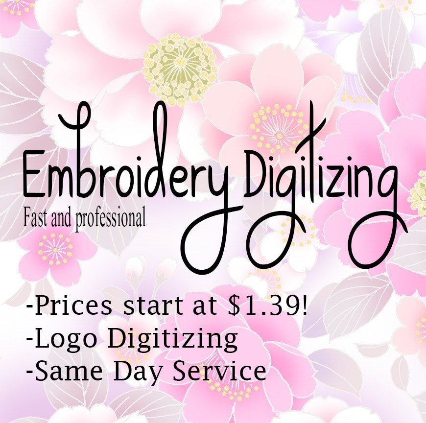 Custom Digitizing  - Same day Service