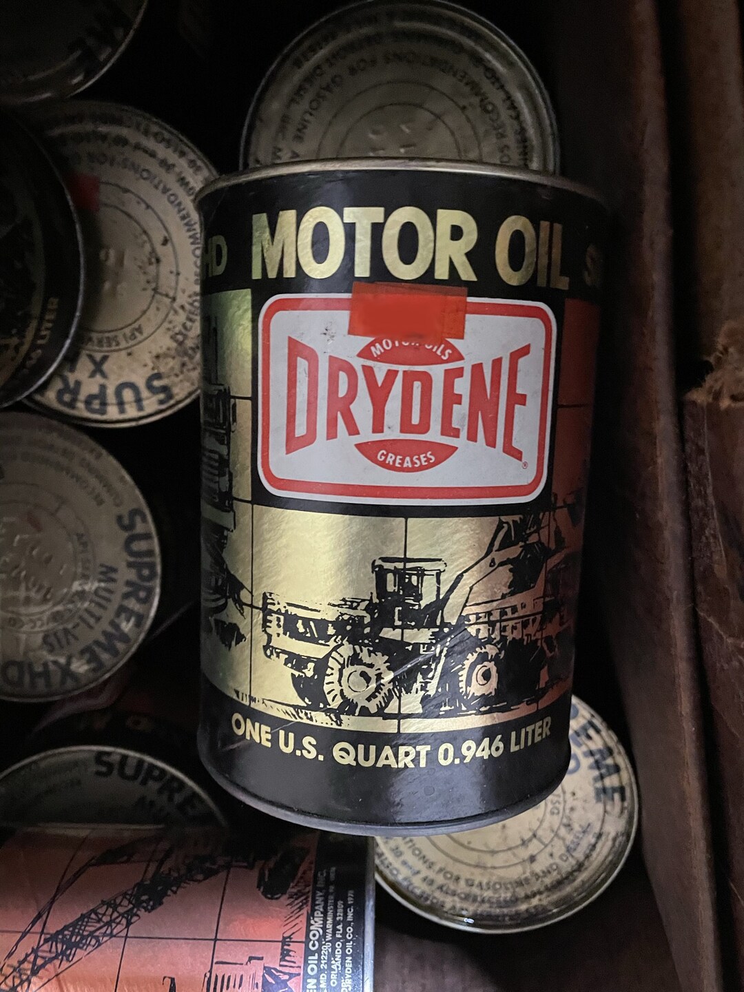 Vintage Oil Can Drydene Motor Oil Supreme XHD / Transmission Etsy