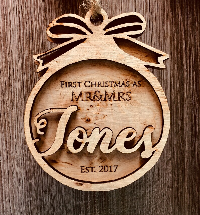 First Christmas as Mr and Mrs Couples Christmas ornament First Christmas Married Married Christmas decoration