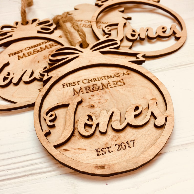 First Christmas as Mr and Mrs Couples Christmas ornament First Christmas Married Married Christmas decoration