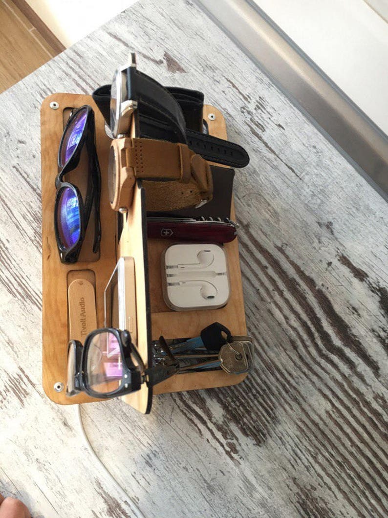 desk d\u00e9cor for women,wood docking station,third anniversary,desktop gift for him,wooden iphone stand,desk gift for him,gifts for dad ideas