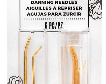 Darning Needles and acrylic case, 6 piece set