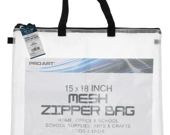 Durable Mesh Zipper Bag, 15 x 18