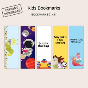Printable Kids Bookmark Bundle - Digital Download