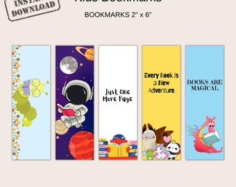 Printable Kids Bookmark Bundle - Digital Download