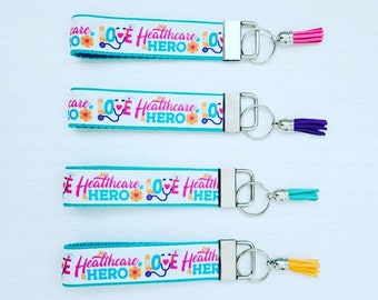 Healthcare Hero Keychain-Healthcare Hero Key Fob-Healthcare Worker Gift- Gift For Doctor-Gift For Nurse-Doctor Keychain-Nurse Keychain