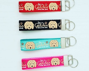Goldendoodle Keychain,Life Is Golden Keychain ,Goldendoodle Gift,Goldendoodle,Goldendoodle Mom, Goldendoodle Dad,Goldendoodle Lovers