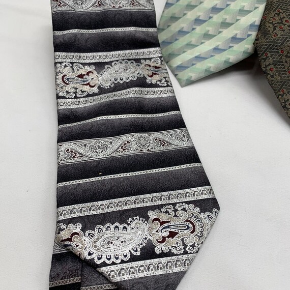 4 Vintage Men's Neckties Silk Robert Stewart Van … - image 3