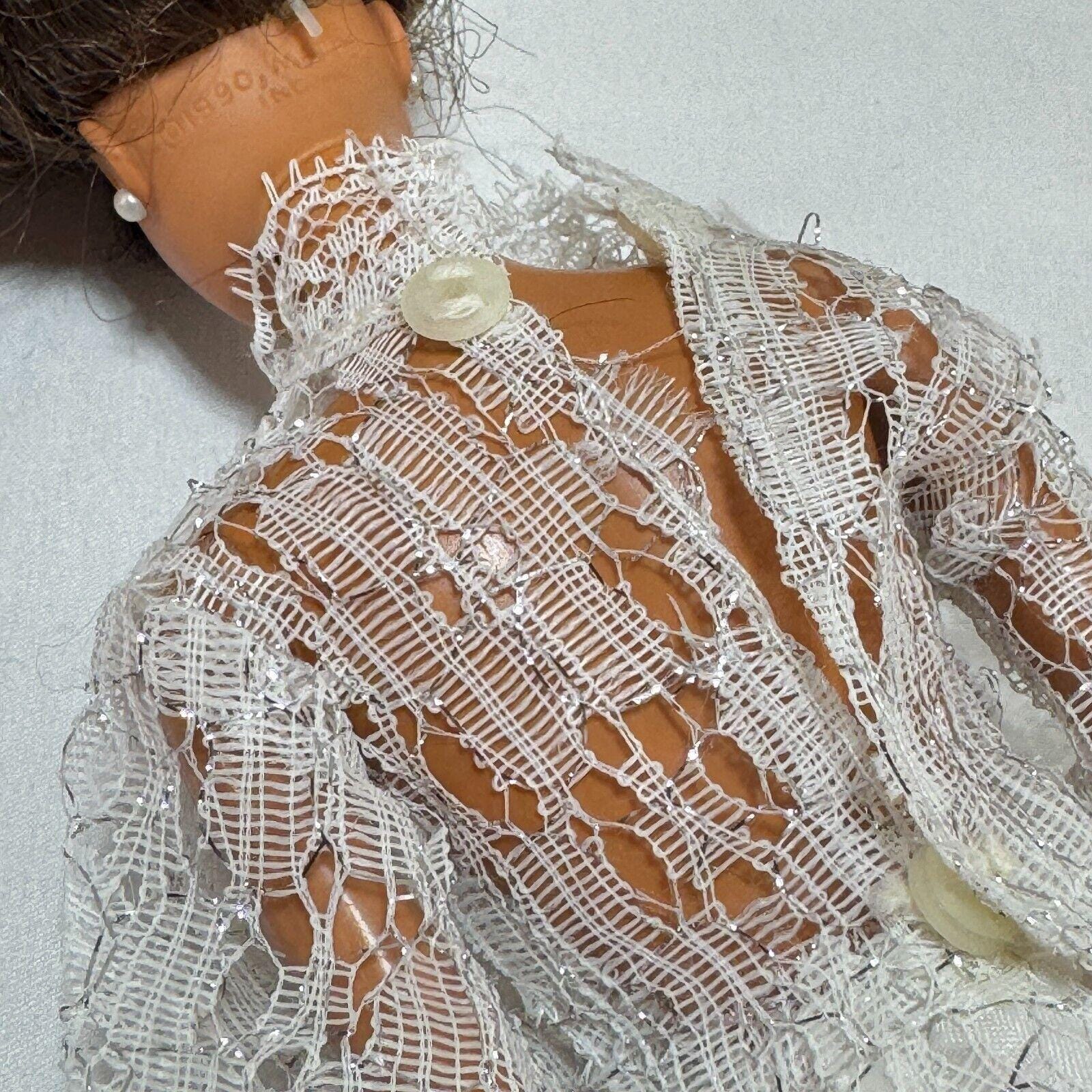 Vintage Barbie Romantic Wedding Dress Lace Modest Bridal Gown Bride Etsy