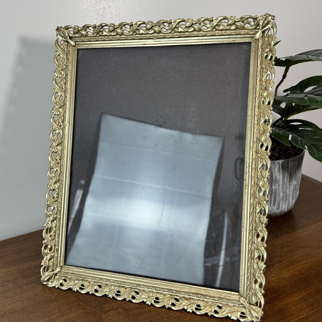 Vintage Ornate Gold Picture Frame 8x10 Tabletop Photo Display Antique ...